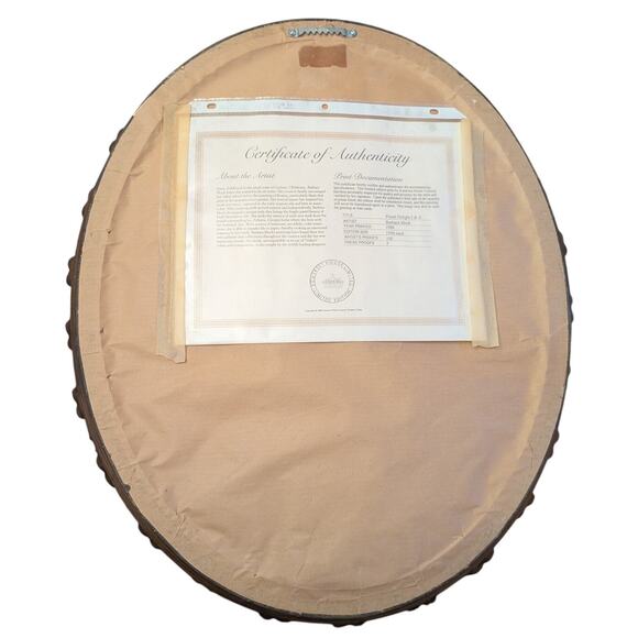 Barbara Mock Authentic Print Art in Beautiful Wooden Sculpted Frame - Picture 2 of 12